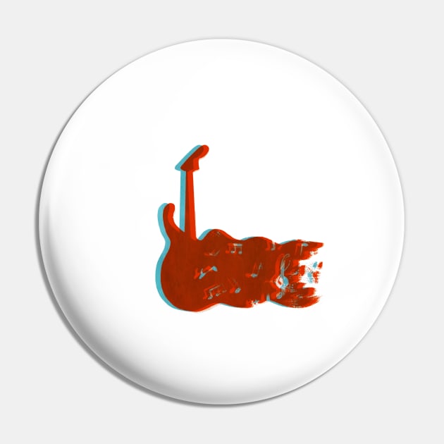 Silkscreen guitar Pin by ulyanaandreeva