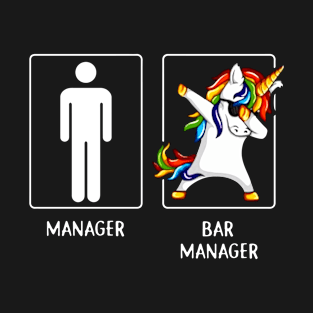 Manager Bar Manger Picture Unicorn T-Shirt