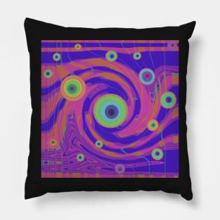 PSychedelic eyeballs Pillow