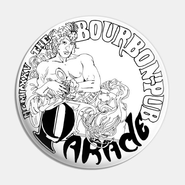 Bourbon Pub Vintage Gay LGBT New Orleans Retro Pin by WearingPride