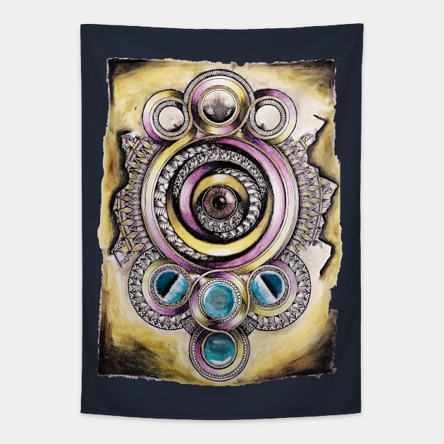 eye mandala Tapestry by Lamink