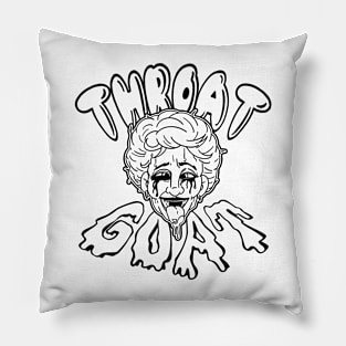 Throat GOAT Nancy Transparent black on colors! Pillow