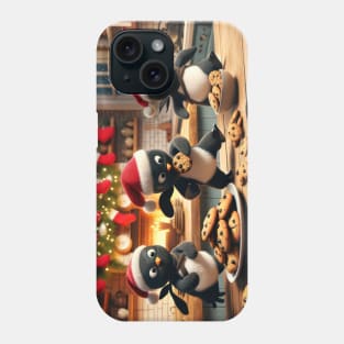 Christmas Ninja Cookie Snatcher Penguins Phone Case