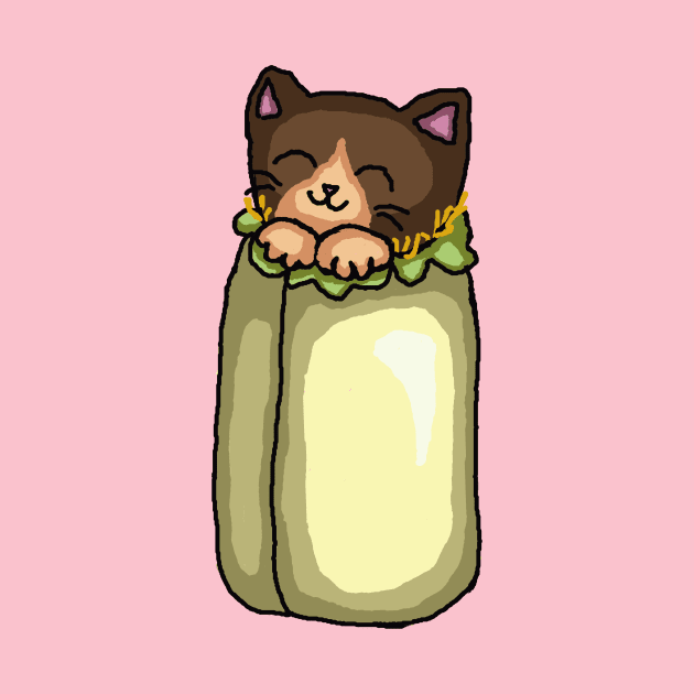 Purrito Burrito Cat by TacoCat Designs