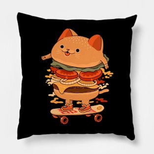 Burger Cat Skater Pillow