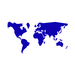 World map - Dark blue T-Shirt