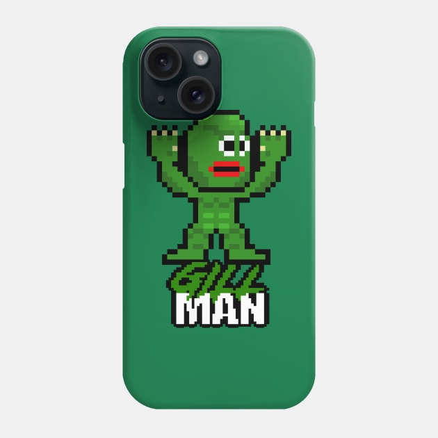 Slasher Man Retro 8-Bit Horror Gaming: Gill Man! Phone Case by WithoutYourHead