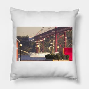 "Dar Mlodziezy" Tall Ship, Lisbon Pillow