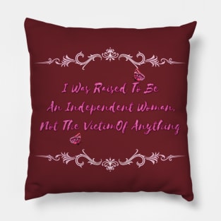 Independent Woman With Butterflies Pillow