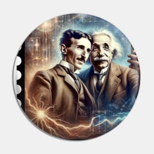 Einstein & Tesla Selfie II Pin