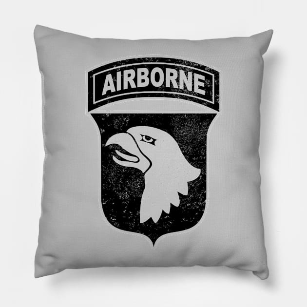 101st Airborne Division Patch (Distressed) Pillow by TCP