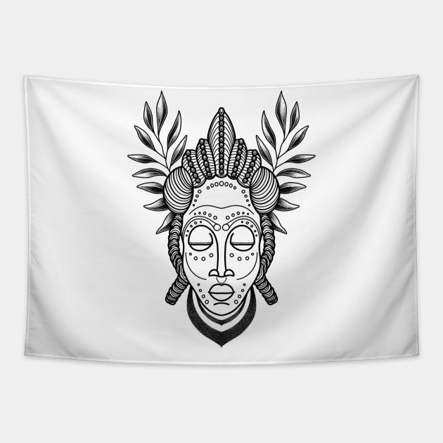 Mask nature Tapestry by Sadhakaya