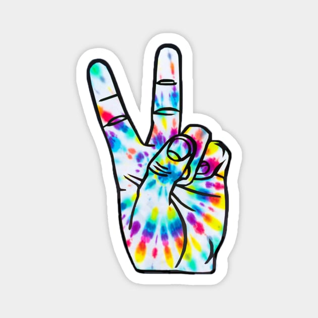 Tie Dye Peace Sign Magnet by ADtr1811