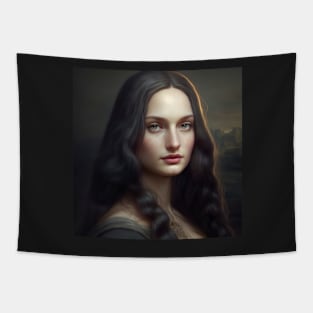 Mona Lisa Gorgeous Portrait Painting Tapestry