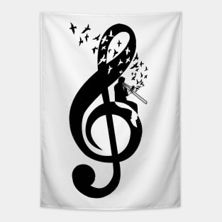 Treble Clef -  Trombone Tapestry