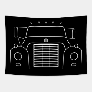 International Harvester Loadstar 1600 classic truck white outline graphic Tapestry