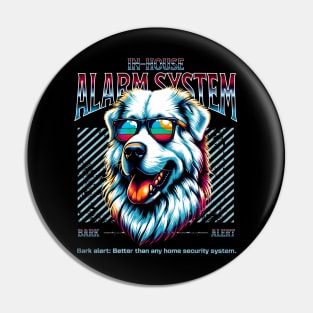 Bark Alert Pyrenean Mountain Dog Pin