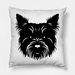 Yorkshire Terrier Silhouette Pillow