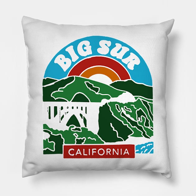 Big Sur California Pillow by ZSONN