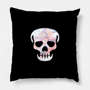 Skull Figure with Abstract Texture (eyeluscious) Pillow