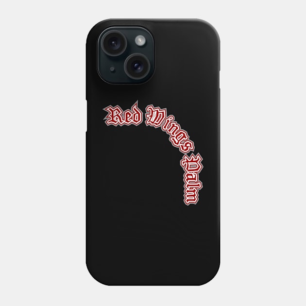 Red Wings palm Phone Case by Rombenk art