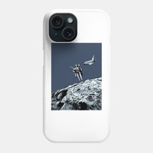 Spaceman by the moon Phone Case