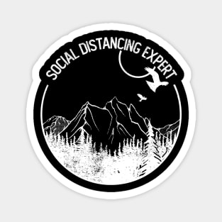 SOCIAL DISTANCING EXPERT HIKING MOUNTAINS Magnet