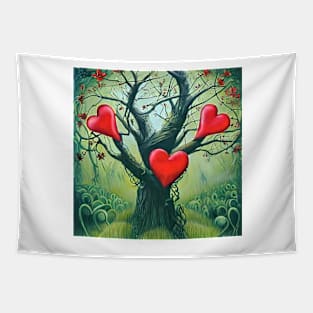 love in green mood Tapestry