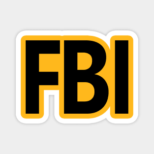 FBI Shirt FRONT Print Black Magnet