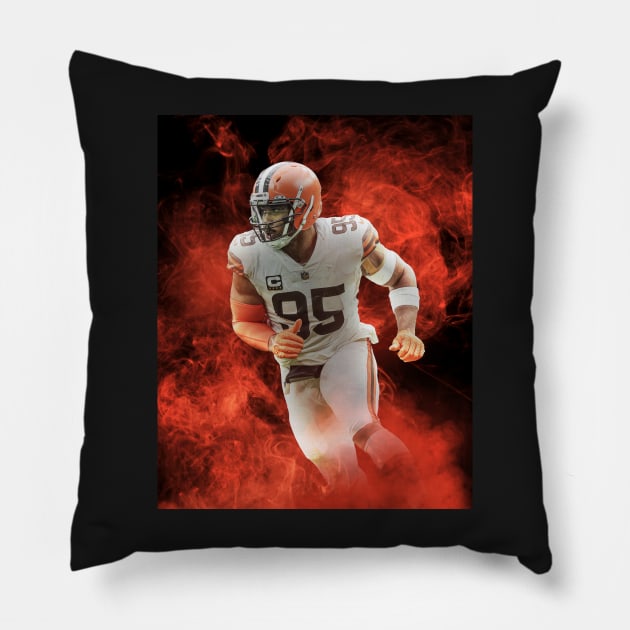 Myles Garrett Cleveland Sports Art Pillow by JRoseGraphics