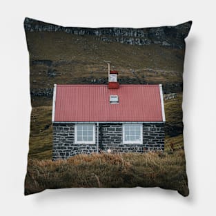 Lonely House (Faroe Islands) Pillow