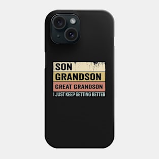 Son Grandson Great Grandson Awesome Bio Retro Phone Case