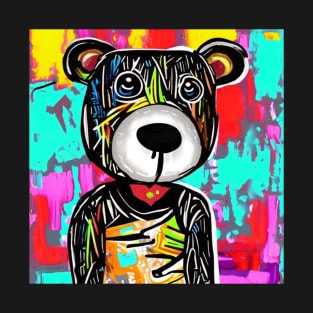 Graffiti Characters Bear T-Shirt