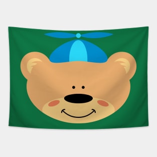 Teddy bear with Propeller Cap Tapestry