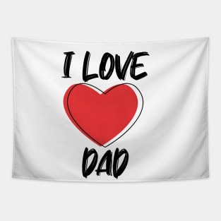 I Love Dad with Red Heart Tapestry