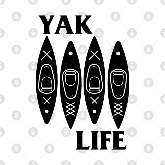 YAK LIFE - Black Flag (Kayaks) by Jill K Design