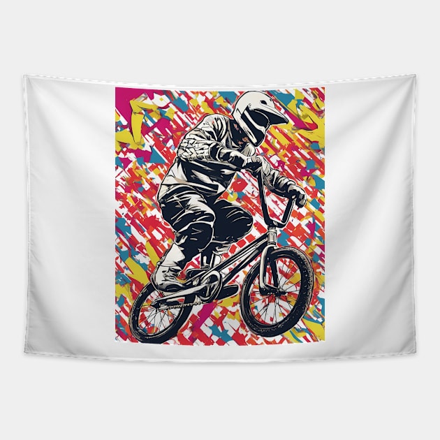 BMX Rider Tapestry by animegirlnft