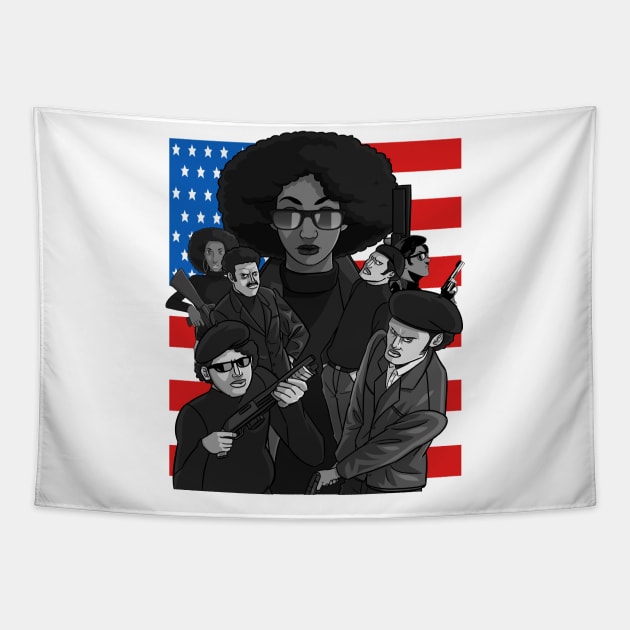 Black Panther Party Juneteenth Tapestry by Noseking