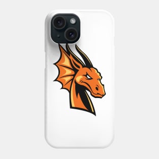 Orange Dragon Face Logo Phone Case