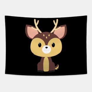 Adorable Christmas deer Tapestry