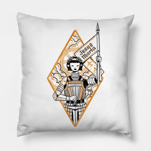 St Joan of Arc - Catholic Saints Pillow by zCAT