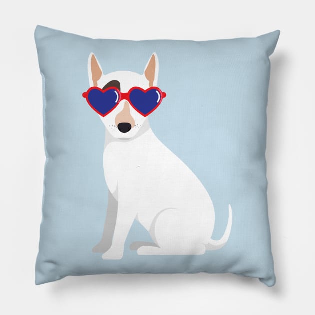 Cool Bull Terrier Pillow by artsyafstore