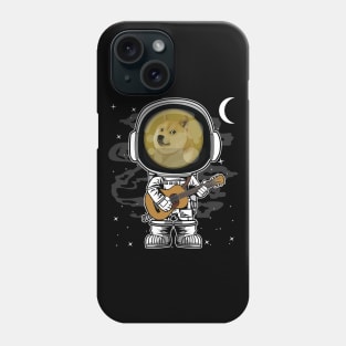 Astronaut Guitar Dogecoin DOGE Coin To The Moon Crypto Token Cryptocurrency Blockchain Wallet Birthday Gift For Men Women Kids Phone Case