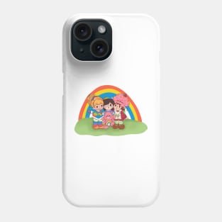 Vintage 80s Girls Gang Rainbows Garden Phone Case