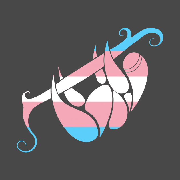 Transgender Flag Sloth by Jaq of All