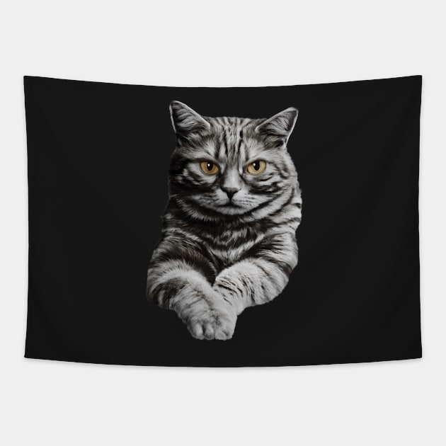 You asleep yet? A Funny sneaky cat Gift Idea Tapestry by yassinebd