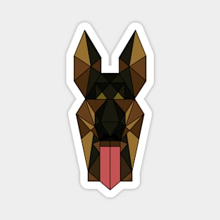 German Shepherd - Geometric Abstract Magnet