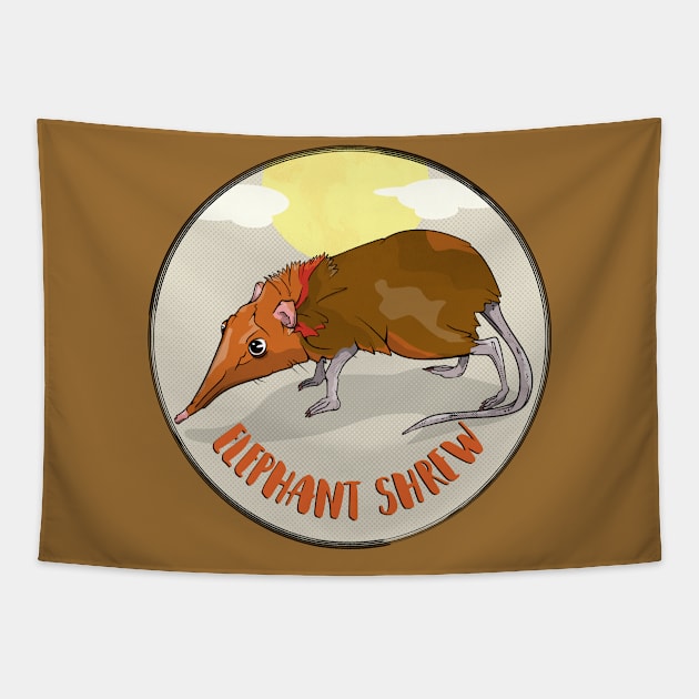 Elephant Shrew Tapestry by mailboxdisco