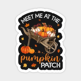 Meet Me At The Pumpkin Patch Wheelbarrow Hello Fall 2021 Magnet