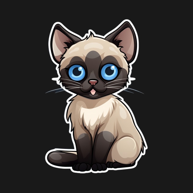 Cute Siamese Cat Lover Funny Siamese Cat by fromherotozero